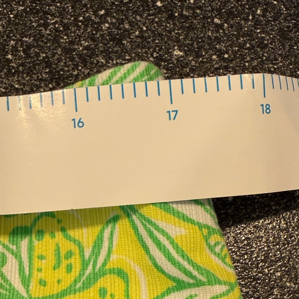 Lilly Pulitzer Yellow and Green Mini Skirt with Lace Trim - size 12 - Picture 5 of 6